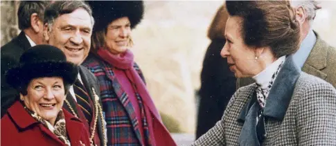  ?? ?? Sheila and John Culliven with Anne, the Princess Royal, who they got to know through their time in politics.