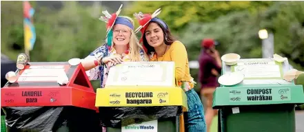  ??  ?? Coastella music festival volunteers take on a range of roles, including keeping the grounds tidy.