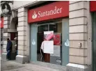  ??  ?? Loss of interest...Santander blow