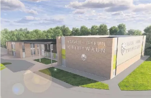  ?? RCT COUNCIL ?? An artist’s impression of the Ysgol Gyfun Rhydywaun project