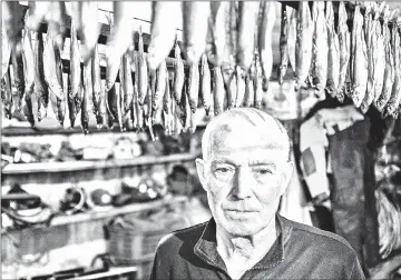  ??  ?? Local fisherman Anatoly Yakovlev. — Photos for The Washington Post by Elena Anosova