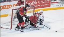  ?? JULIE JOCSAK
THE ST. CATHARINES STANDARD ?? Niagara forward Jason Robertson (19), shown in action against Owen Sound, is the Ontario Hockey League On the Run Player of the Week.