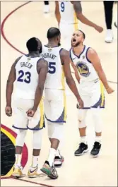 ??  ?? Green, Durant y Curry.