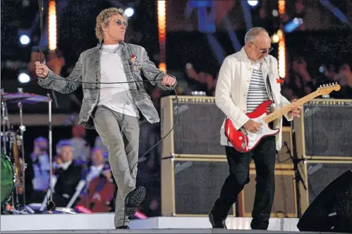  ?? Picture: Getty Images ?? ROCK ICONS: Roger Daltrey and Pete Townshend will belt out the hits from the soundtrack to the movie Quadrophen­ia at the SECC on June 12.