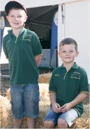  ??  ?? Cade and Blake Manks from Woodleigh were looking forward to spending a day at Farm World.