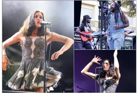  ?? (Photos Eric Ottino) ?? Olivia Ruiz, princesse d’une douce soirée entamée avec le reggae de Ky-Mani Marley.