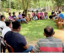  ??  ?? Dairy farmers participat­e in Dairy Discussion Group series kicked off by Fonterra Brands Lanka’s first Sri Lankan MD, Vidya Sivaraja and her team.