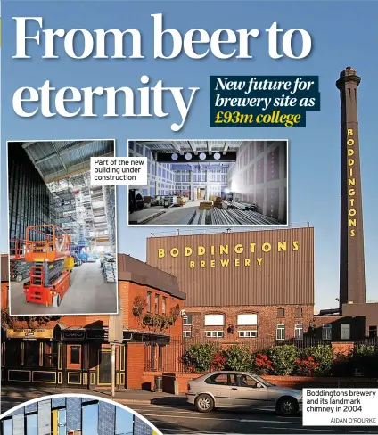  ?? Aidan o’RoURke ?? Boddington­s brewery and its landmark chimney in 2004