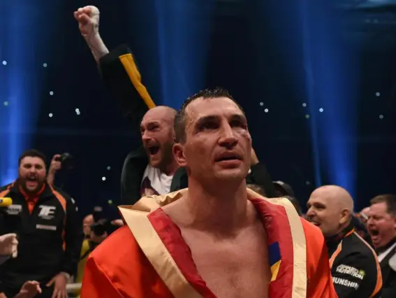  ??  ?? Wladimir Klitschko's 11-year unbeaten run was ended by Tyson Fury in November 2015 (Getty)