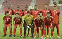  ??  ?? A file photo of Oman under-19 football team.