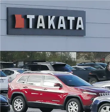  ?? CARLOS OSORIO / THE ASSOCIATED PRESS FILES ?? Takata admitted it hid evidence that its air bag inflators can explode and the company pleaded guilty to fraud on Monday, agreeing to pay a $1-billion penalty.