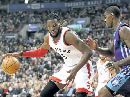  ?? VERONICA HENRI/POSTMEDIA NETWORK ?? Toronto Raptors traded forward DeMarre Carroll to the Brooklyn Nets.