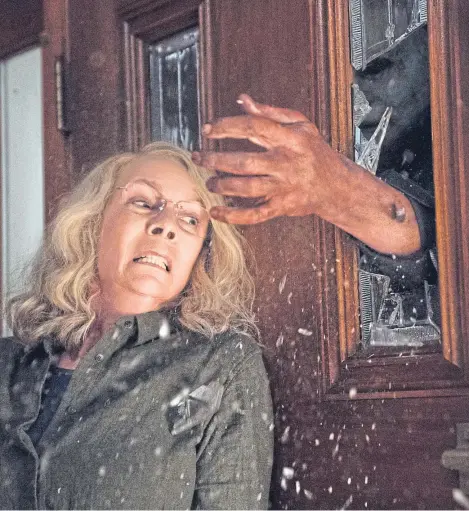  ??  ?? Scream queen: Jamie Lee Curtis reprises her role as Laurie Strode.