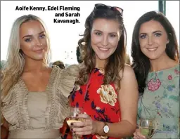  ??  ?? Aoife Kenny, Edel Fleming and Sarah Kavanagh.