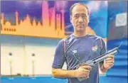  ?? PTI ?? Shooter Singhraj Adhana won the bronze in men's 10m Air Pistol SH1 event at the Tokyo 2020 Paralympic­s.