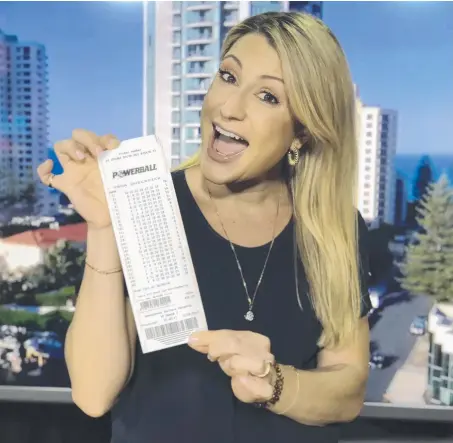  ??  ?? Channel 7 weather presenter Liz Cantor will draw the much-anticipate­d $100 million Powerball Jackpot tonight.