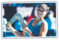  ?? Picture: AFP ?? Amanda Anisimova celebrates her title victory.