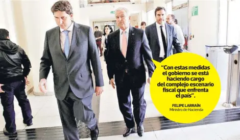  ?? FOTO: ANDRES PEREZ ?? El ministro de Hacienda Felipe Larraín hizo un nuevo anuncio en materia fiscal.