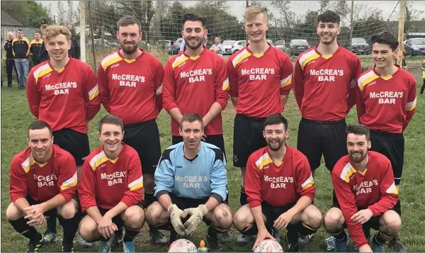  ??  ?? Carnew AFC, who beat Newtown United in their Andy McEvoy Premier 1 match on Sunday.