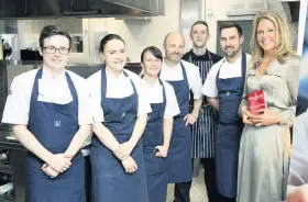  ??  ?? TOP TEAM
Lorna with Kate and staff at Restaurant Andrew Fairlie e