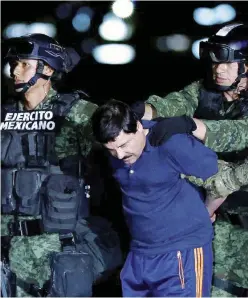  ?? LaPresse ?? Fuggito due volte El Chapo dopo la sua cattura finale nel 2016