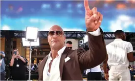  ?? Photograph: Emma McIntyre/Getty Images ?? Quids in … Dwayne Johnson.