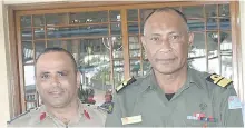  ??  ?? (left to right) Commission­er of Police Brigadier-General Sitiveni Qiliho and Commander RFMF Rear Admiral Viliame Naupoto