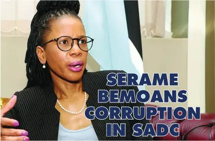  ?? ?? Finance Minister, Peggy Serame