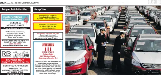  ?? CHINATOPIX VIA AP ?? Customs officials inspect cars being loaded for export at a port in Qingdao, China. The launch of a U.S. trade investigat­ion into whether the imports of autos and auto parts threaten national security is seen as a possible attempt for the U.S. to gain...