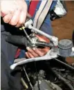  ??  ?? Nige fits smooth new throttle cables