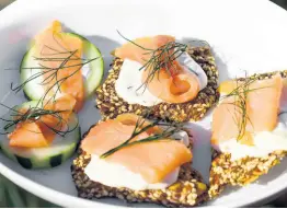  ?? PHOTOS BY MATTHEW KHOURY ?? Smoked salmon and tzatziki. @KHOURYDOO