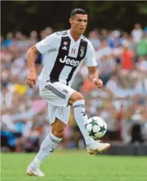  ?? REUTERS PIC ?? Cristiano Ronaldo, in the colours of his new club Juventus, is set to debut in the Serie A against Chievo.