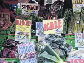  ??  ?? Fresh . . . Some of the produce available at the farmers market.