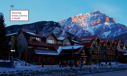  ??  ?? Stunning, snowy scenery in Banff.