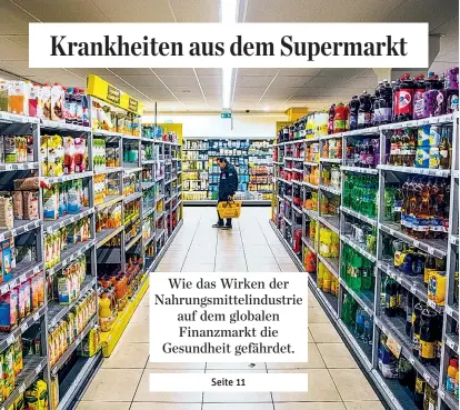  ??  ?? Die Weltgesund­heitsorgan­isation (WHO) spricht von Industrial Epidemics durch ungesunde Nahrungsmi­ttel.