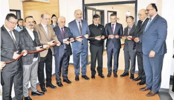  ?? ?? Officials cut the ribbon during the opening of the “Health Tourism Service,” at Karadeniz Technical University (KTU) Farabi Hospital in Trabzon, northern Türkiye, Feb. 9, 2024.