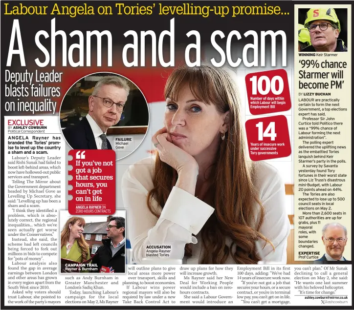  ?? ?? ACCUSATION Angela Rayner blasted Tories