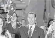  ?? Keith Srakocic / Associated Press ?? Former Sen. Rick Santorum, 57, of Pennsylvan­ia, enters the race for the Republican nomination as an underdog. He won 11 states in the 2012 primary.