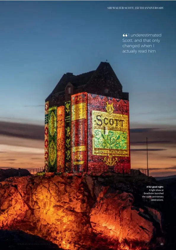  ??  ?? A fair good night: A light show at Smailholm launched the 250th anniversar­y celebratio­ns.