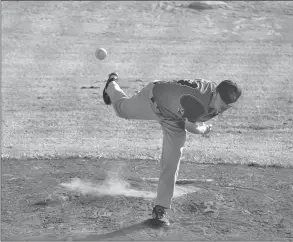  ?? GERREN Smith/malvern Daily Record ?? Harmony Grove junior Lucas Seely throws a pitch in a 3-2 loss to the Ouachita Warriors Thursday in Donaldson. Seely struck out 11 in earning the no-decision.