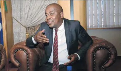  ?? Photo: Christophe­r Moagi/Daily Sun/Gallo Images ?? Headache: New mayor Mzwandile Masina and the Ekurhuleni council face a problem over three recent senior appointmen­ts.