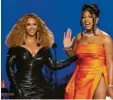  ??  ?? Gewinnerin­nen unter sich: Beyoncé (links) und Megan Thee Stallion.