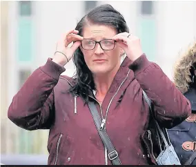  ??  ?? Chelsea Dodds leaves the Moot Hall Court, where she was convicted of attacking someone with a bottle