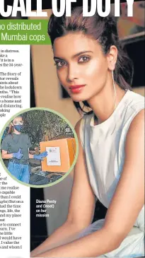  ??  ?? Diana Penty and (inset) on her mission