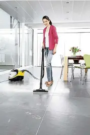  ??  ?? Karcher’s new SV 7 steam vacuum cleaner removes loose dirt and grime quickly and reliably from a wide variety of floor coverings.