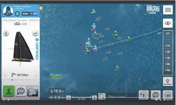  ??  ?? Virtual offshore races can attract hundreds of thousands of players, and require sustained strategic play over many weeks