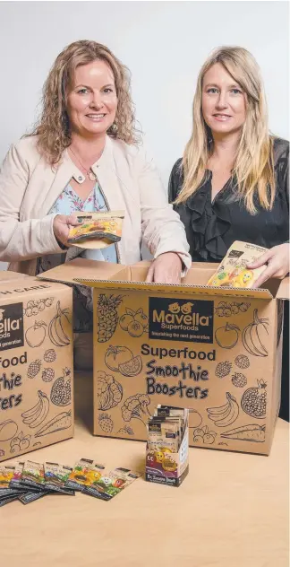  ?? Picture: JERAD WILLIAMS ?? Cheryl Stewart and Jaime Turner say the deal with a Chinese distributo­r will transform their health food business, Mavella Superfoods.