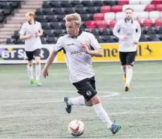  ?? John Rooney ?? Ben Hodkinson wrapped up the points for Widnes with the second goal against Market Drayton Town.