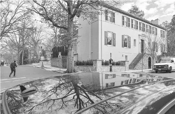  ??  ?? This home on Tracy Place NW in the Kalorama neighbourh­ood of Washington, D.C., was purchased by Ivanka Trump and Jared Kushner.