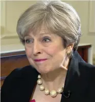  ??  ?? Interview: Theresa May yesterday